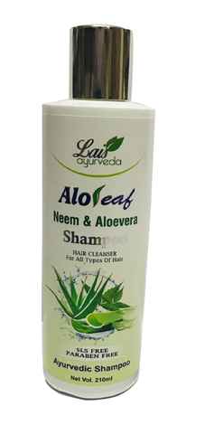 Lais Ayurveda Aloleaf Neem & Aloevera Shampoo Hair Cleanser Sls & Paraben Free (210 ml)