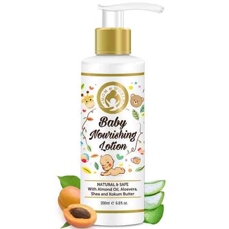 Buy Mom & World Baby Nourishing Lotion - With Almond Oil, Aloevera, Shea & Kokum Butter (200 ml) - Purplle