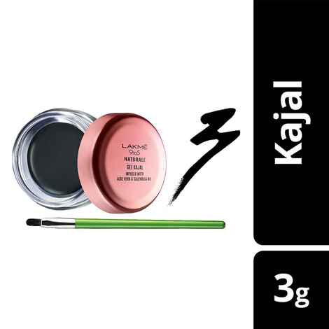 Buy Lakme 9 To 5 Naturale Gel Kajal - Black (3 g) - Purplle