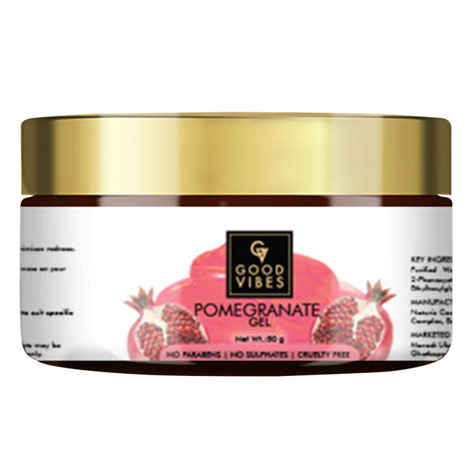Good Vibes Pomegranate Nourishing Face Gel | Anti-Ageing, Hydrating, Moisturizing | No Parabens, No Sulphates, No Mineral Oil (50 g)