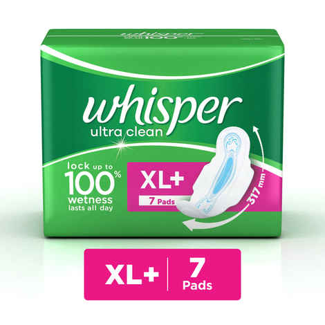 Whisper Ultra Sanitary Pads XL Plus Wings 7 pc Pack