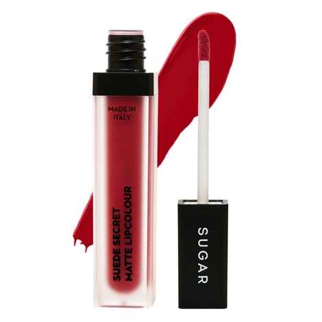 Buy SUGAR Cosmetics Suede Secret Matte Lipcolour 19 Terry Tomato (Bright Red with hints of orange) - Purplle