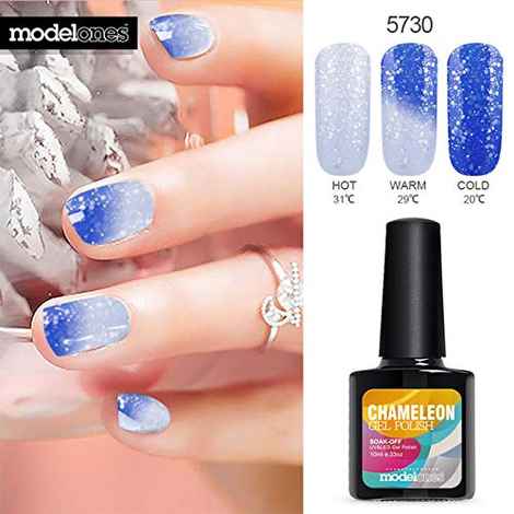 Modelones Temperature Change Color Thermal Gel Polish UV Led Nail Gel Polish Soak off UV Gel Nail Polish Chameleon Varnish (#5730) (10 ml)