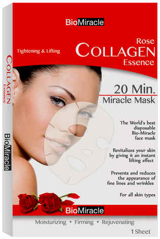 Buy BioMiracle - Rose Collagen Essence Mask for Tightening & Lifting (18 g) - Purplle