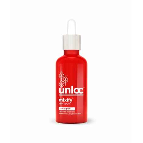 MIXIFY Unloc Skin Glow Face Serum with AHAs, Vitamin C and natural plant extracts of Mulberry & Licorice (30 ml) | Paraben Free | Sulphate Free