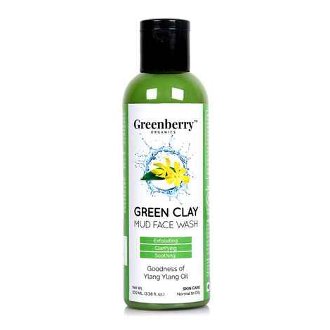 Greenberry Organics Green Clay Mud Face Wash (100 ml)