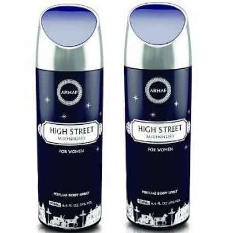 Buy Armaf High Street Midnight Perfume Body Spray For Women (Set of two )(400 ml) - Purplle