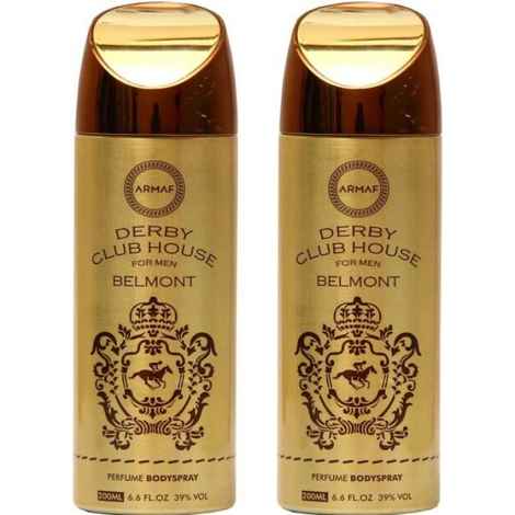 Buy Armaf Derby Club House Belmont Perfume Body Spray For Men (Set of two ) (400 ml) - Purplle