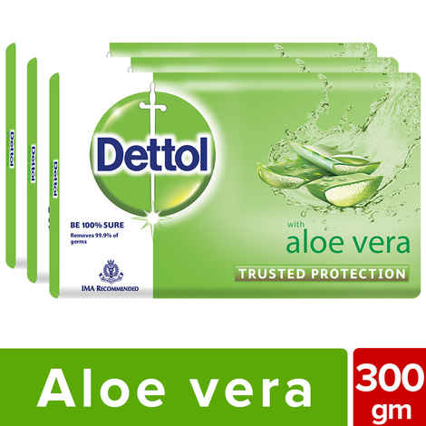 Buy Dettol Soap Aloe Vera (100 g) (Pack of 3) - Purplle