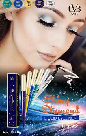 Buy CVB Paris Shiny Diamond Liquid Eyeliner (1.5 g) (Gold) - Purplle