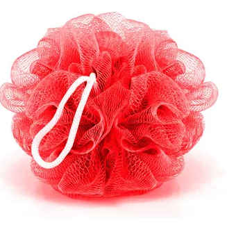 PANACHE Bath Puff Loofah, Glowing Red