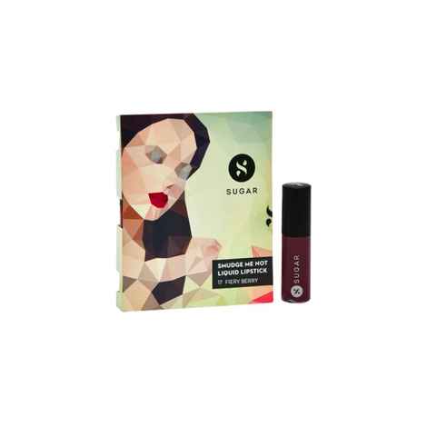 Buy SUGAR Cosmetics Smudge Me NotA Liquid LipstickA SampleA 17 Fiery Berry (Marsala) - Purplle