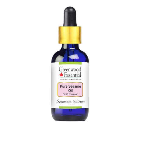 Buy Greenwood Essential Pure Sesame Oil 100ml (Sesamum indicum) with Glass Dropper 100% Natural Cold Pressed Therapeutic Grade - Purplle