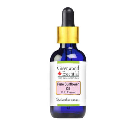 Buy Greenwood Essential Pure Sunflower Oil 100ml (Helianthus annuus) with Glass Dropper 100% Natural Cold Pressed Therapeutic Grade - Purplle
