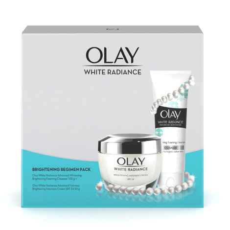 Olay White Radiance Advanced Whitening Fairness Protective Skin Cream (50 g) + Foaming Cleanser (100 g) Combo Pack