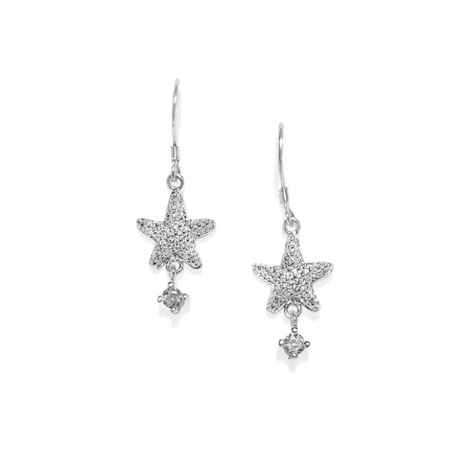 Buy Golden Peacock Star Shaped Silver-Plated Drop Earrings - Purplle