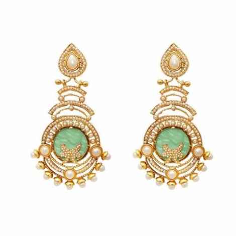 Buy Ferosh Zarmina Gold Drop Earrings - Purplle