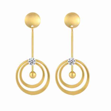 Buy Ferosh Idai Golden Drop Earrings - Purplle