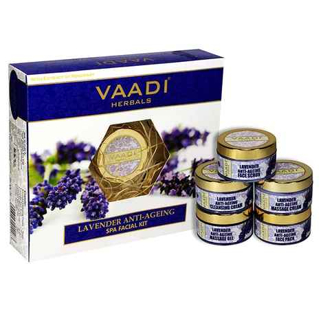 Vaadi Herbals Lavender Anti-Ageing Spa Facial Kit With Rosemary Extract (270 g)