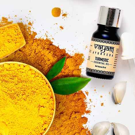 Vayam Ayurveda Pure Essential Oil - Turmeric (10 ml) | Ayurvedic | Natural | Herbal | Pure | Sulphate free | Paraben Free