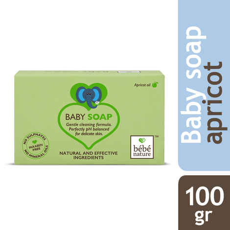 Bebe Nature Natural 100% Veg Baby Soap With Apricot Oil (100 g)