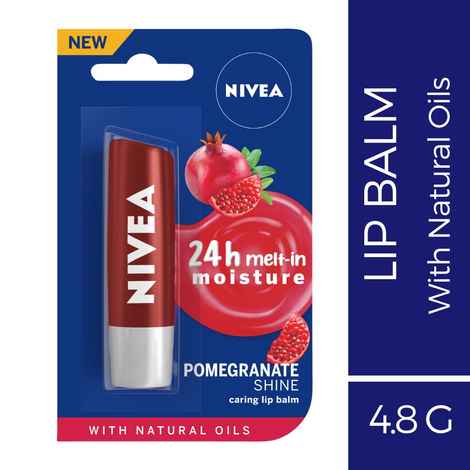 Buy NIVEA Lip Balm, Pomegranate Shine, 4.8g - Purplle