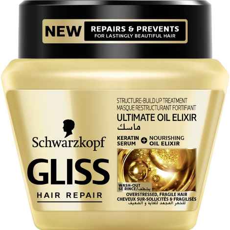 Buy Schwarzkopf Gliss Hair Repair Ultimate Oil Elixir Structure Build up Treatment (300 ml) - Purplle