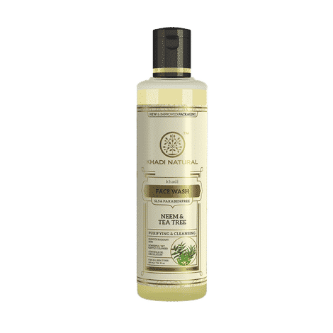 Khadi Natural Ayurvedic Neem & Teatree Face Wash Sls & Paraben Free (210 ml)