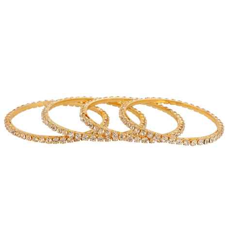 Buy Kord Store Fashion Jewellery Traditional Gold Plated Bangles Set for Girls and Women. Four Bangales (KSBAN50004) - Purplle