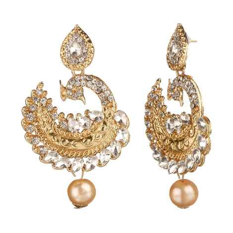 Buy Kord Store Traditional Gold Plated Diamond Earrings for Girls & Women. One Pair Of Earring (KSEAR70005) - Purplle