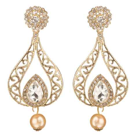 Buy Kord Store Traditional Gold Plated Diamond Earrings for Girls & Women. One Pair Of Earring (KSEAR70017) - Purplle