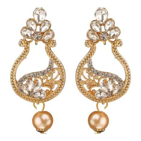 Buy Kord Store Traditional Gold Plated Diamond Earrings for Girls & Women. One Pair Of Earring (KSEAR70018) - Purplle