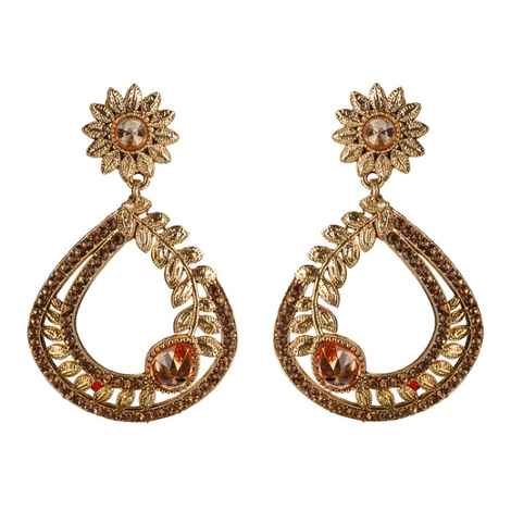 Buy Kord Store Traditional Gold Plated Diamond Earrings for Girls & Women. One Pair Of Earring (KSEAR70036) - Purplle