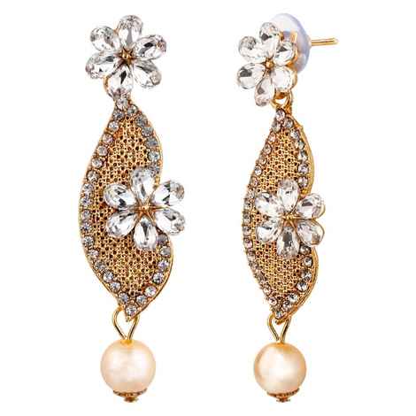Buy Kord Store Traditional Gold Plated Diamond Earrings for Girls & Women. One Pair Of Earring (KSEAR70048) - Purplle