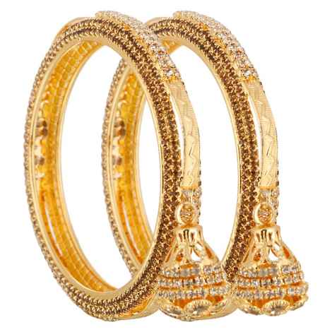 Buy Kord Store Fashion Jewellery Traditional Gold Plated Single Bangle / Bracelet Kada for Girls and Women. Two Kada Bangal (KSBAN50014) - Purplle