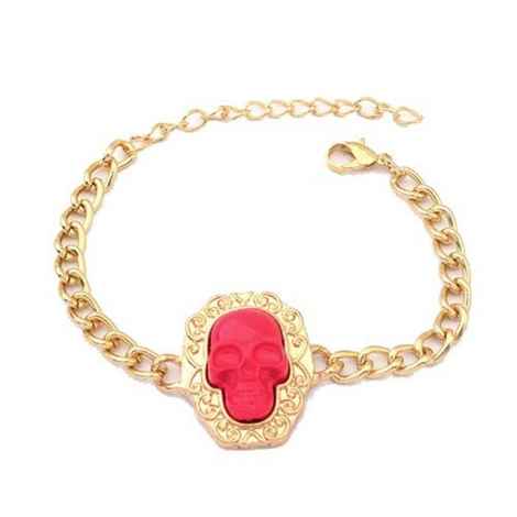 Buy Crunchy Fashion Neon Skull Bracelet - Purplle