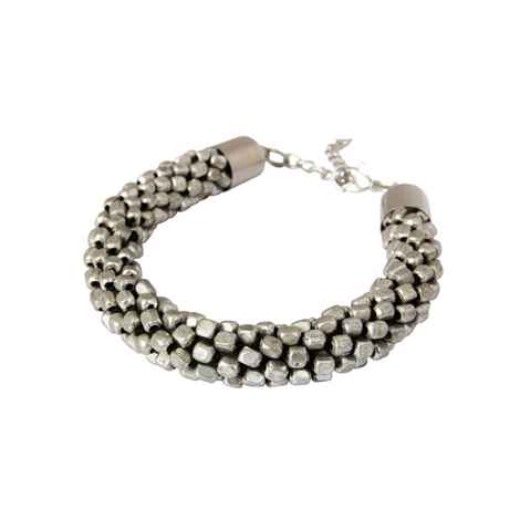 Buy Crunchy Fashion Sophisticated Silver Beads Bracelet - Purplle