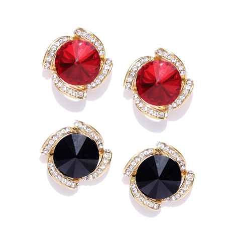 Buy Crunchy Fashion Set of 2 Stone-Studded Stud Earrings - Purplle