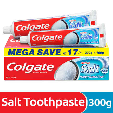 Buy Colgate Toothpaste Active Salt (300 g) (Natural - Saver Pack) - Purplle