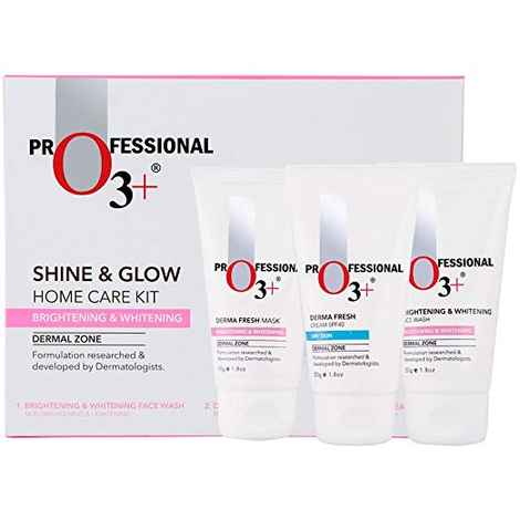 Buy O3+ Shine & Glow Home Care Kit (Face Wash-Fresh Cream-Face Mask Whightening & Brightening Cream SPF 40)(150 g) - Purplle