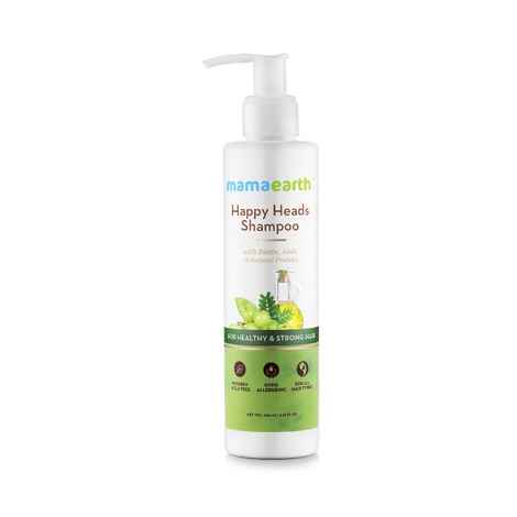 Mamaearth Happy Heads Hair Shampoo (200 ml) With Biotin, Horse Chestnut, Bhringraj And Amla. Sulfate Free, Sles Free
