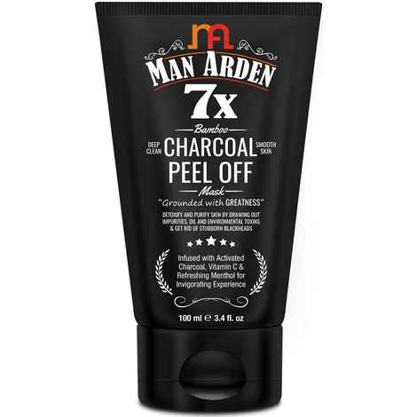 Man Arden 7X Activated Charcoal Peel Off Mask - No Parabens, Sulphate, Silcones, 100mL