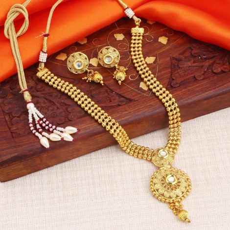 Buy Sukkhi Glistening Gold Plated Necklace Set for Women - Purplle