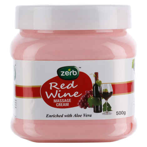Zerb Redwine Face And Body Massage Cream For Softer And Smoother Glowing Skin (500 g)