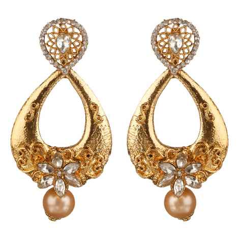 Buy Kord Store Traditional Gold Plated Diamond Earrings For Girls & Women KSEAR70013 - Purplle