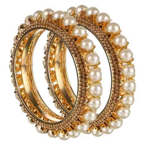 Buy Kord Store Fashion Jewellery Traditional Gold Plated Single Bangle / Bracelet Kada For Girls And Women KSBAN50015 - Purplle