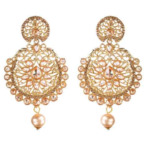 Buy Kord Store Traditional Gold Plated Diamond Earrings For Girls & Women KSEAR70047 - Purplle