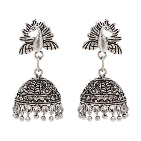Buy Kord Store Special Peacock Design Indian Traditional Earring Jhumki KSEAR70077 - Purplle