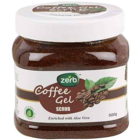 Buy Zerb Gentle Exfoliating Coffee Gel Scrub|Dead Skin Remover and Revitalise Healthy Skin Glow (500 g) - Purplle