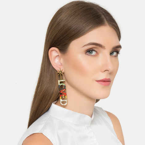 Buy Ferosh Amor Dangler Earrings - Purplle
